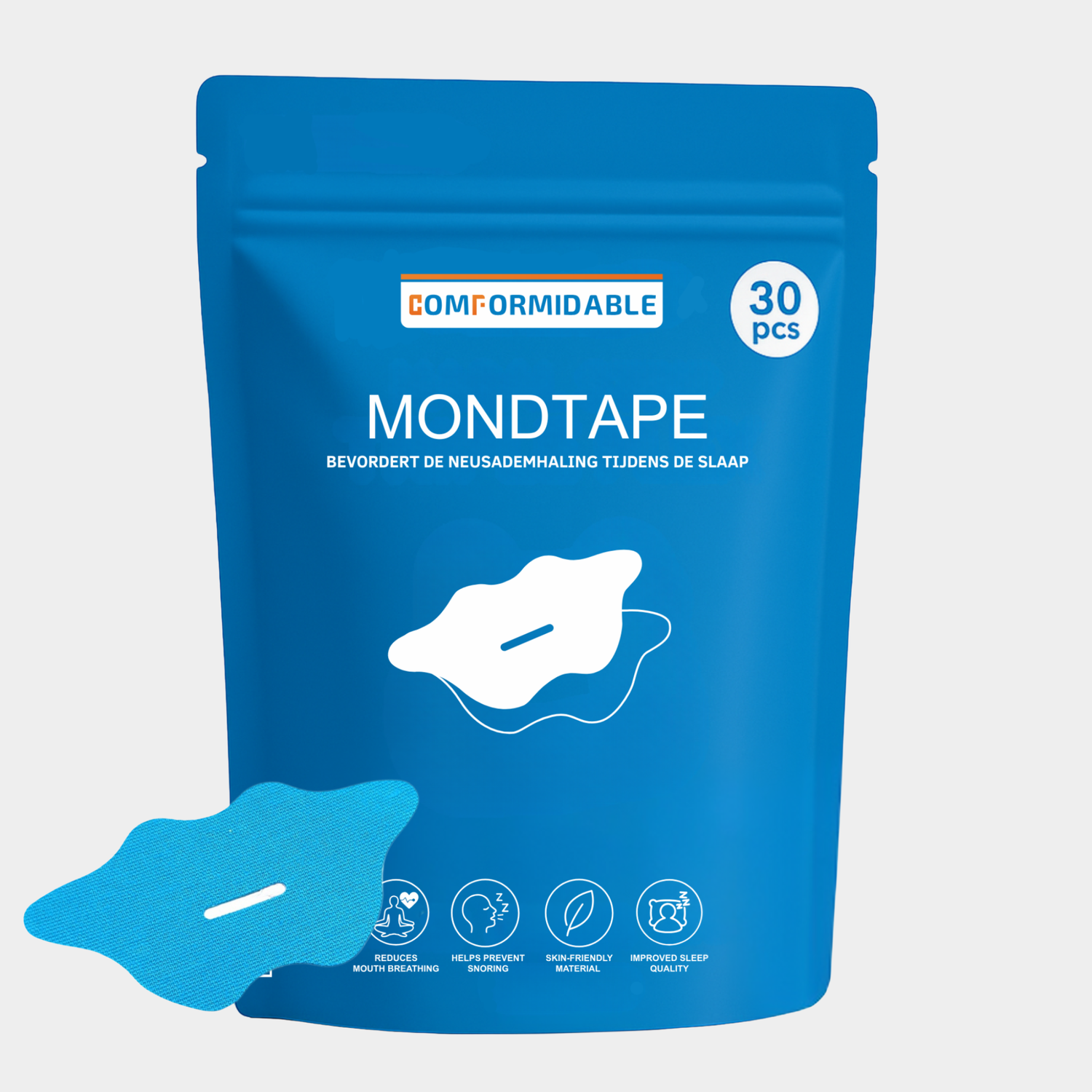 Blauwe verpakking Comformidable mondtape 30 stuks