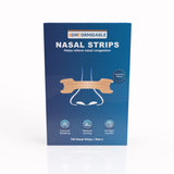 Voorkant van de Comformidable nasal strips verpakking met 100 strips
