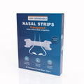 Zijkant van de Comformidable nasal strips transparant  verpakking met 50 strips