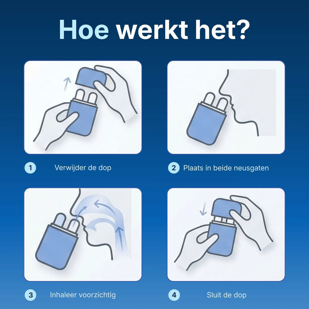 Duo Nebulized Inhaler Duo Nasal Inhaler met Menthol | Aromatherapie Onderweg | Comformidable