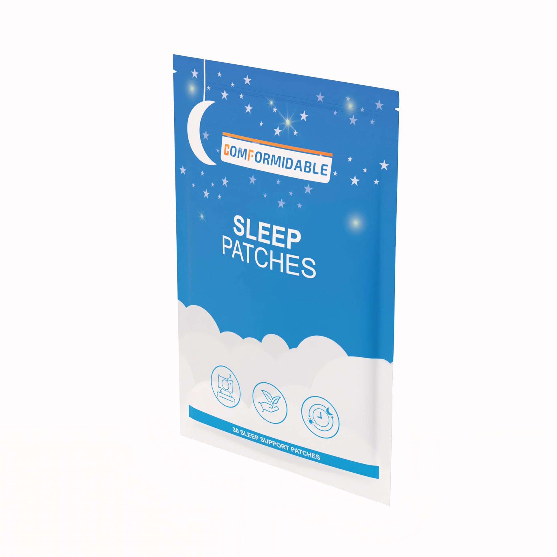 Zijaanzicht verpakking van Comformidable Sleep patches 30 stuks