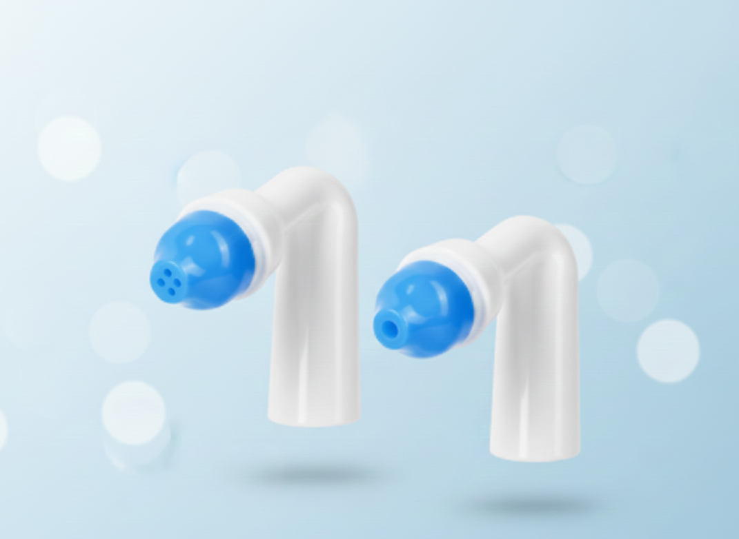 2 opzetstukjes, 2 straalsterktes