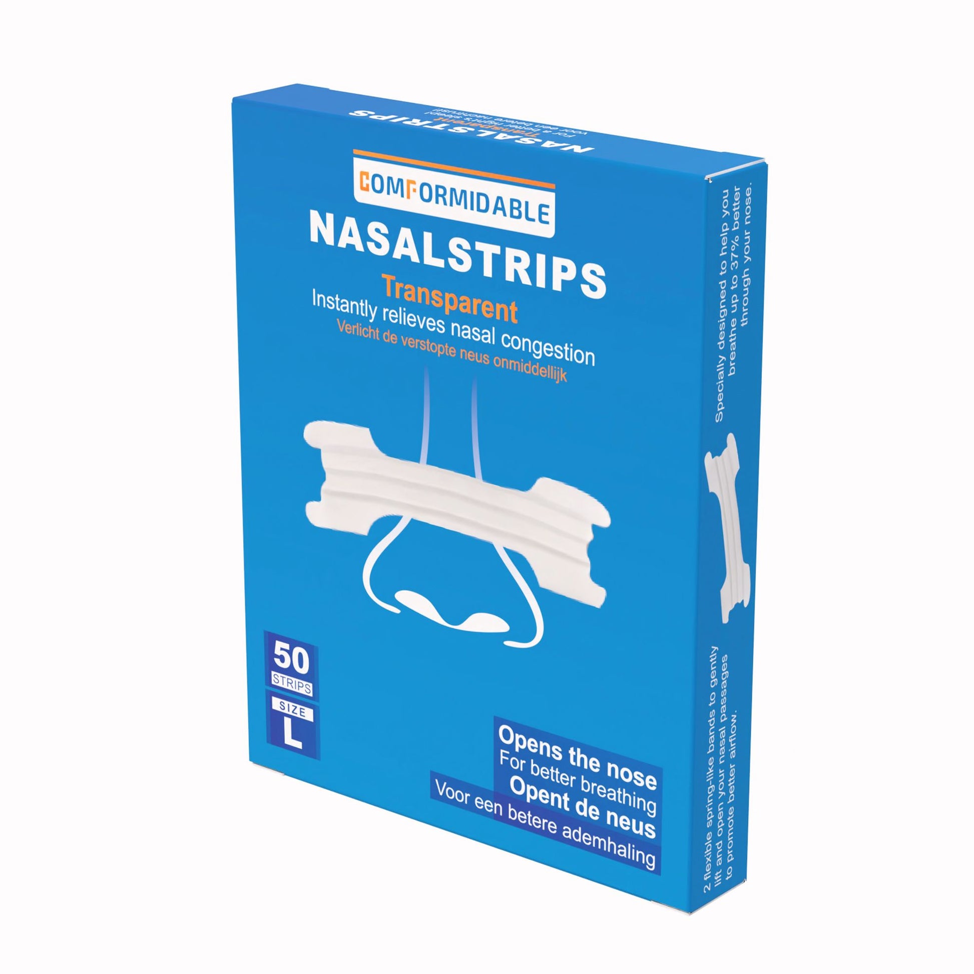 3D-verpakking van Comformidable transparante nasal strips 50 stuks
