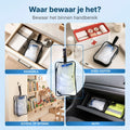 Bewaar het apparaat binnen handbereik in de keukenla, EHBO-koffer, op school of opvang, en in het dashboardkastje van de auto