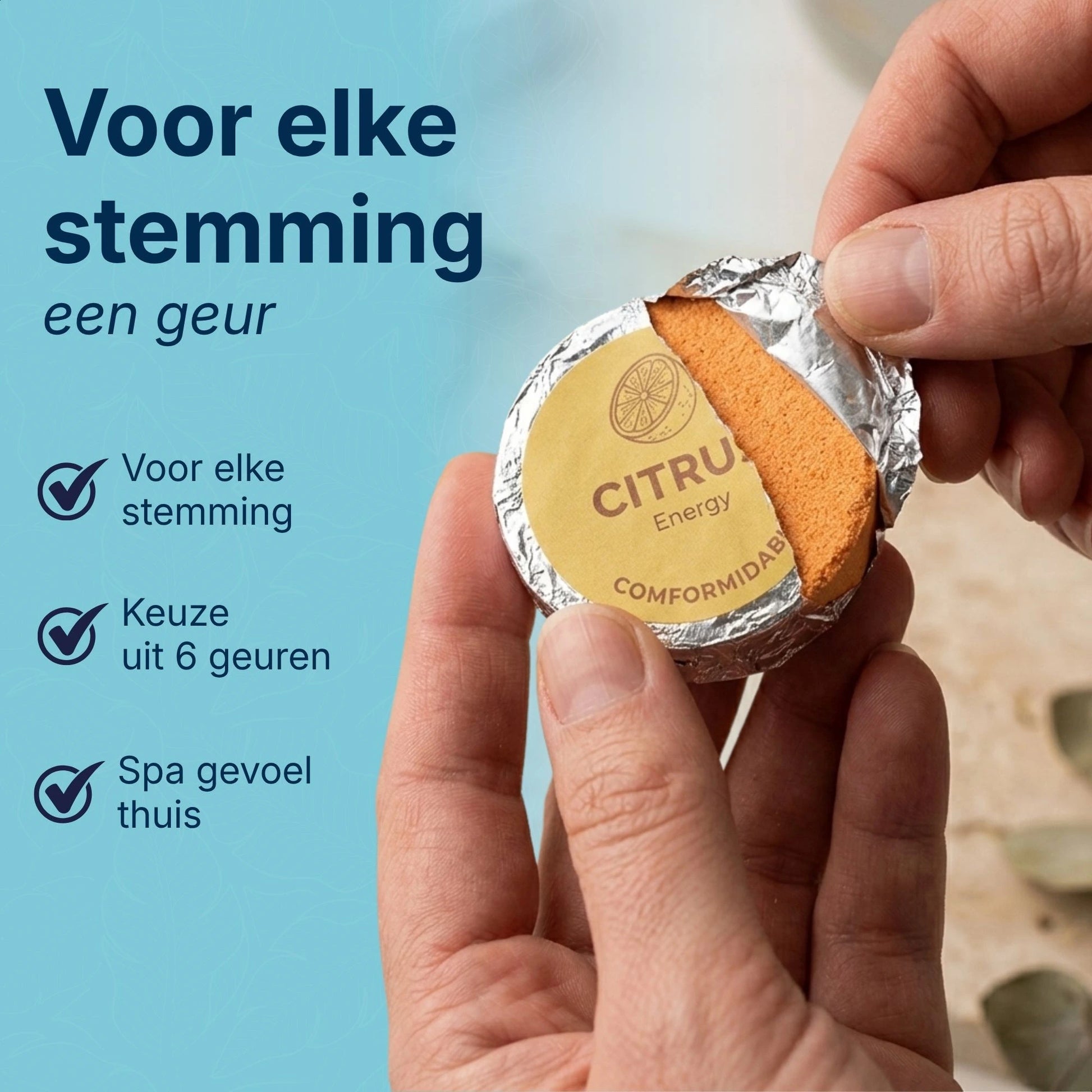 6 verschillende shower steamers, elk voor een eigen stemming