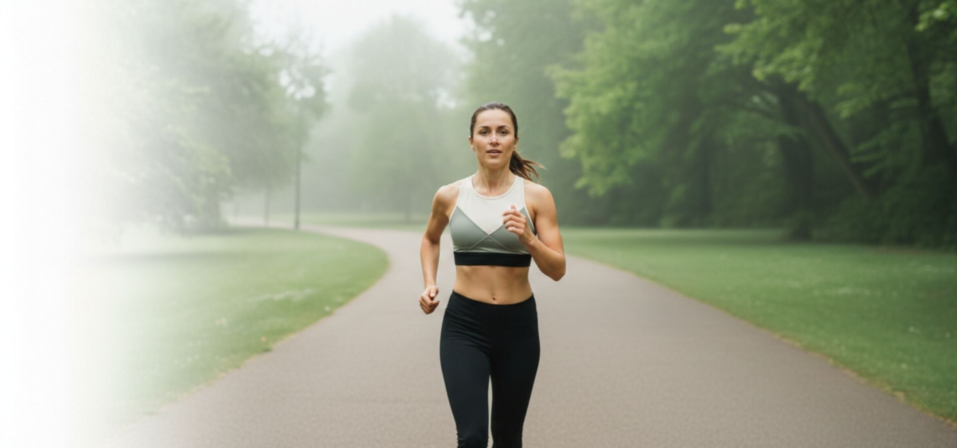 vrouw hardlopend in park met een comformidable neusstrip opslider_item_EepxGi